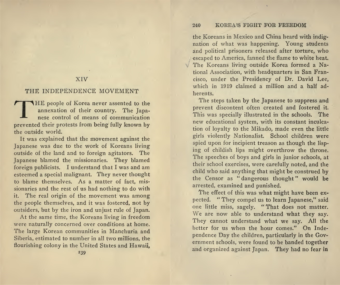 『자유를 위한 한국인의 투쟁(Korea’s Fight for Freedom)』(Fleming H. Revell Company, 1920)